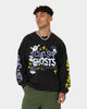 Goat Crew I Can See Ghosts All Over Print Crewneck Washed Black