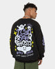 Goat Crew I Can See Ghosts All Over Print Crewneck Washed Black