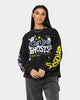 Goat Crew I Can See Ghosts All Over Print Crewneck Washed Black