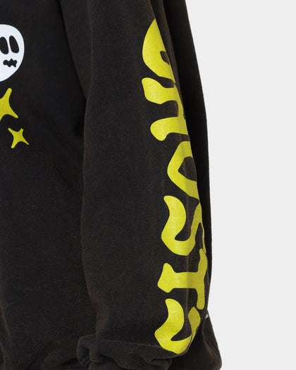 Goat Crew I Can See Ghosts All Over Print Crewneck Washed Black