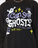 Goat Crew I Can See Ghosts All Over Print Crewneck Washed Black