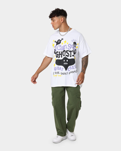 Goat Crew I Can See Ghosts All Over Print T-Shirt White
