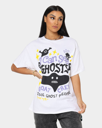 Goat Crew I Can See Ghosts All Over Print T-Shirt White