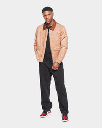 XXIII Suede Zip Up Jacket Brown