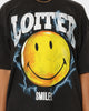Loiter X Smiley Electric Smile Vintage T-Shirt Vintage Black