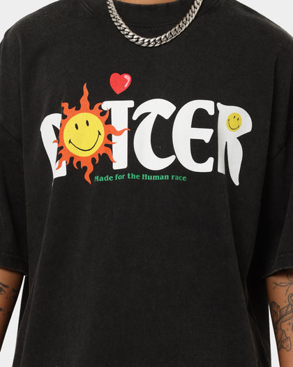 Loiter X Smiley Human Condition Vintage T-Shirt Vintage Black