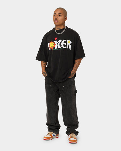 Loiter X Smiley Human Condition Vintage T-Shirt Vintage Black