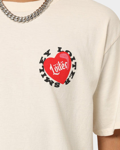 Loiter X Smiley I Heart Loiter T-Shirt Off White