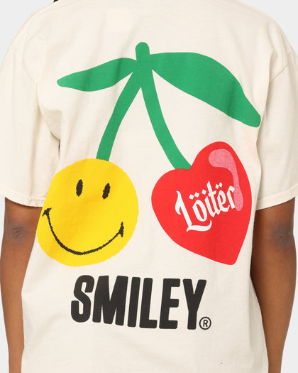 Loiter X Smiley Live Laugh Loiter T-Shirt Off White