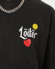 Loiter X Smiley Live Laugh Loiter Vintage T-Shirt Vintage Black