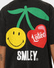 Loiter X Smiley Live Laugh Loiter Vintage T-Shirt Vintage Black