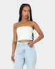 Tommy Jeans Women's Signature Crop Tube Top Ecru