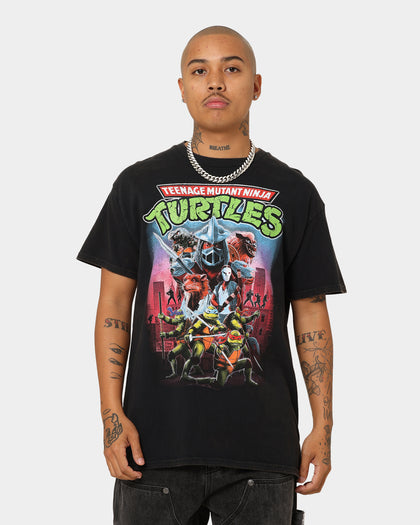 American Thrift X Teenage Mutant Ninja Turtles Poster V1 Vintage T-Shirt Vintage Black