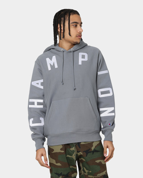 Champion Reverse Weave Arch Logo Hoodie Calico Grey