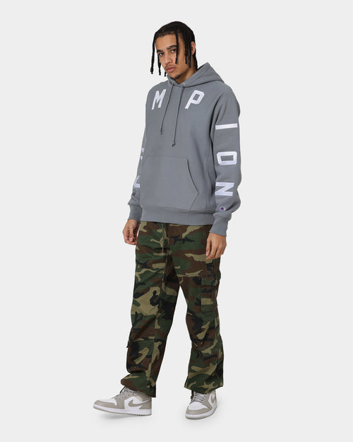 Champion Reverse Weave Arch Logo Hoodie Calico Grey