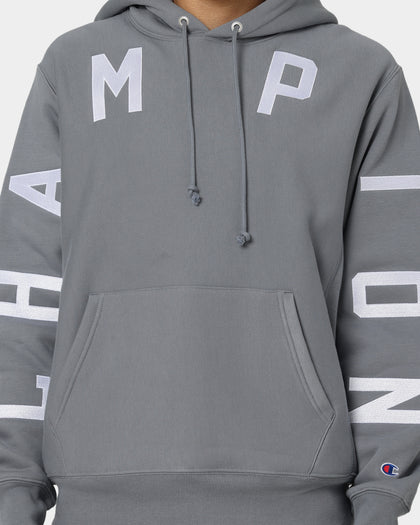 Champion Reverse Weave Arch Logo Hoodie Calico Grey