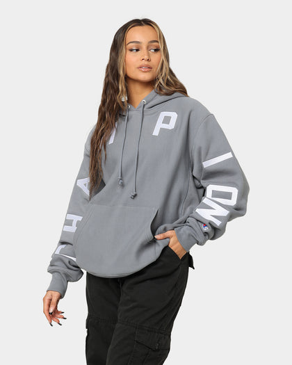 Champion Reverse Weave Arch Logo Hoodie Calico Grey