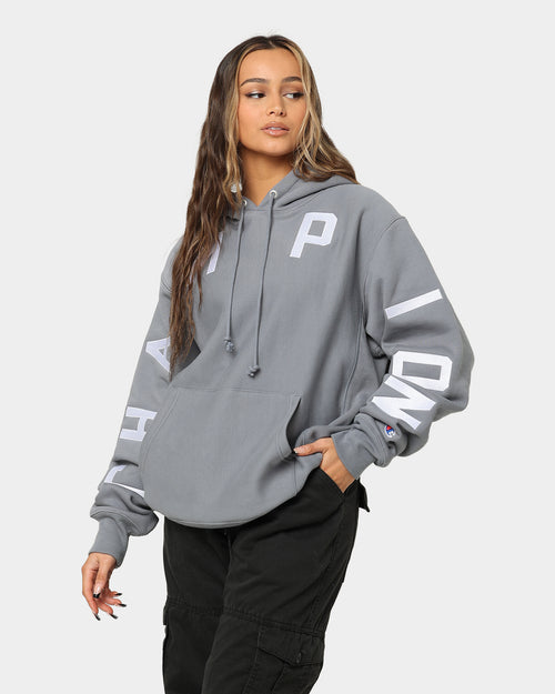 Champion Reverse Weave Arch Logo Hoodie Calico Grey