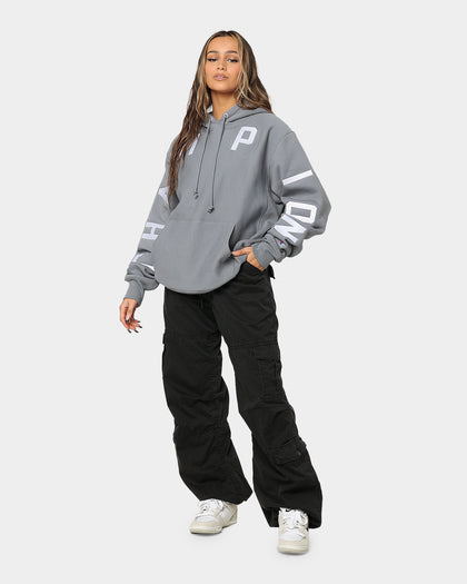 Champion Reverse Weave Arch Logo Hoodie Calico Grey