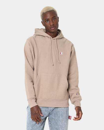 Champion Reverse Weave C Logo Hoodie Dark Khaki