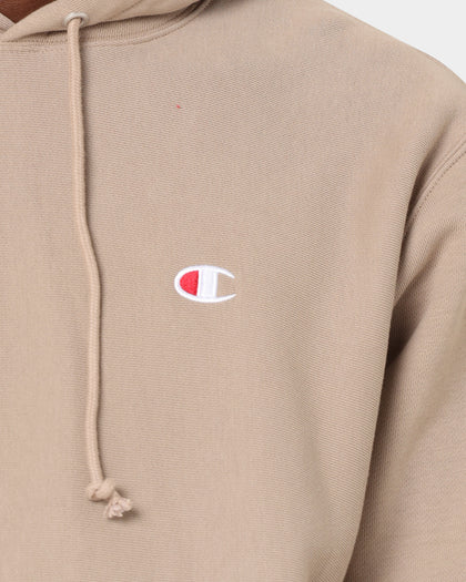 Champion Reverse Weave C Logo Hoodie Dark Khaki