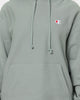 Champion Reverse Weave C Logo Hoodie Sage Shimmer Green