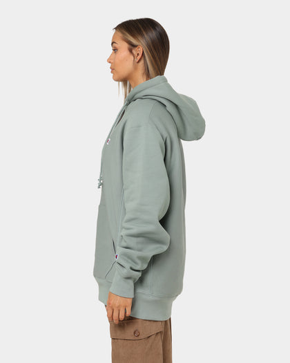 Champion Reverse Weave C Logo Hoodie Sage Shimmer Green