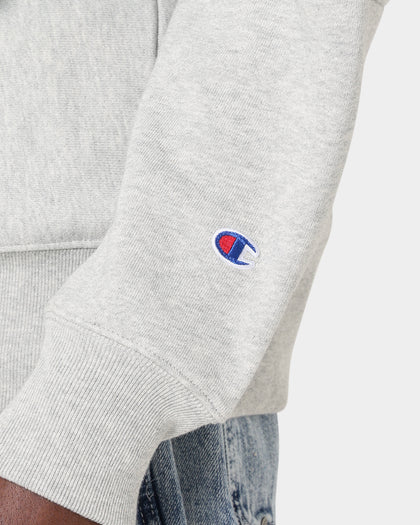 Champion Reverse Weave Collegiate Heritage Padded Crewneck Oxford Heather