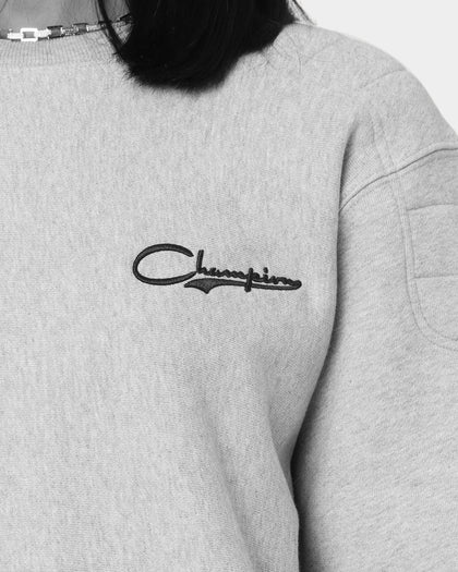 Champion Reverse Weave Collegiate Heritage Padded Crewneck Oxford Heather