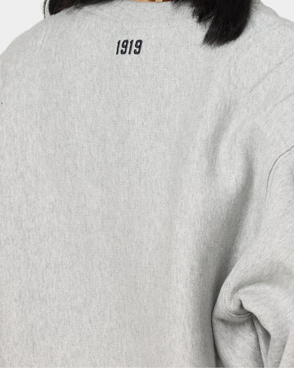 Champion Reverse Weave Collegiate Heritage Padded Crewneck Oxford Heather