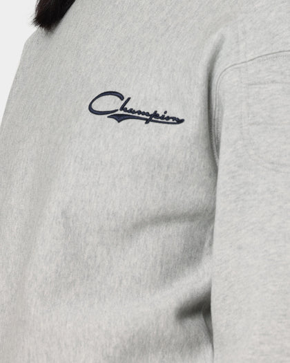 Champion Reverse Weave Collegiate Heritage Padded Crewneck Oxford Heather