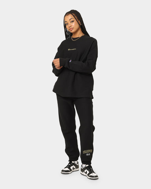 Champion Reverse Weave Relaxed Hem Crewneck Black/Gold