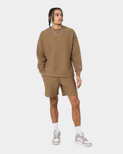 Champion Reverse Weave Relaxed Hem Crewneck Midway Brown