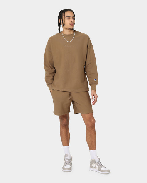 Champion Reverse Weave Relaxed Hem Crewneck Midway Brown