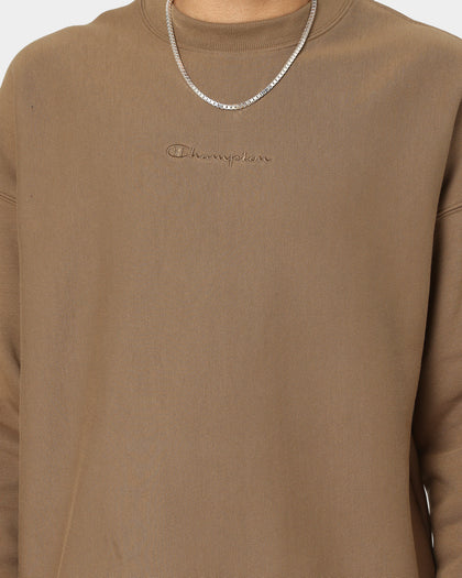 Champion Reverse Weave Relaxed Hem Crewneck Midway Brown