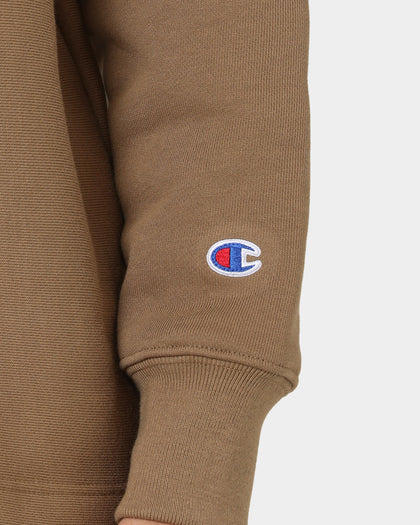 Champion Reverse Weave Relaxed Hem Crewneck Midway Brown
