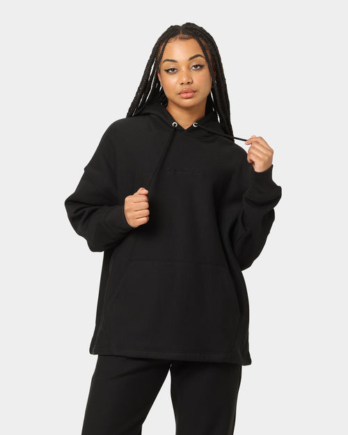 Champion Reverse Weave Relaxed Hem Hoodie Black