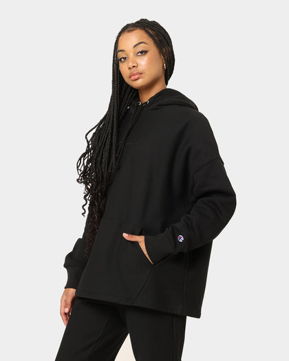 Champion Reverse Weave Relaxed Hem Hoodie Black