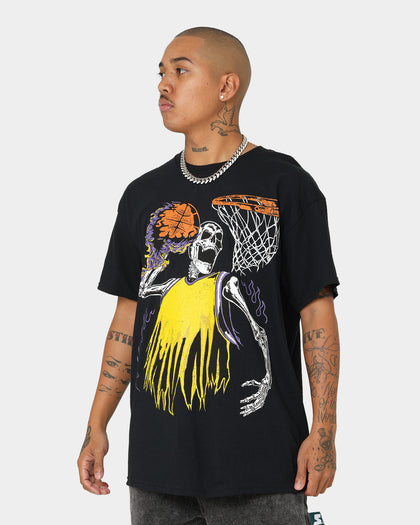 Goat Crew Playoff Skeleton T-Shirt Black/Yellow