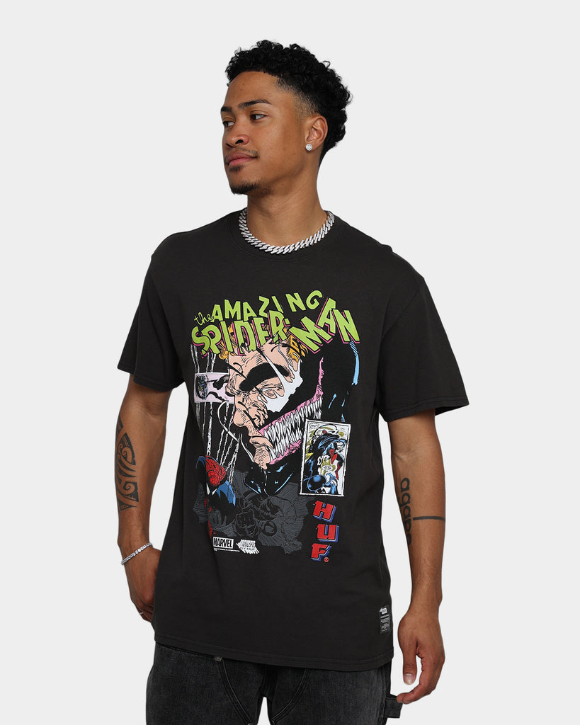 HUF X Marvel Brock Vintage T-Shirt Washed Black | Culture Kings US