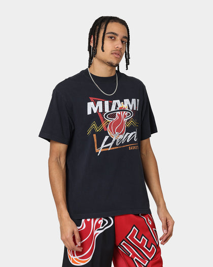Mitchell & Ness Miami Heat Abstract T-Shirt Vintage Black