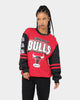 Mitchell & Ness Chicago Bulls All Over Print Crewneck 2.0 Scarlet