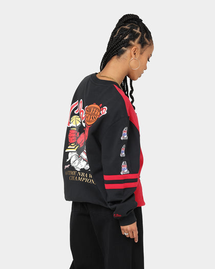 Mitchell & Ness Chicago Bulls All Over Print Crewneck 2.0 Scarlet