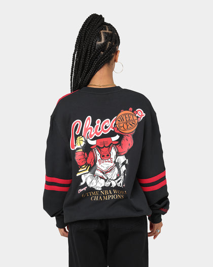 Mitchell & Ness Chicago Bulls All Over Print Crewneck 2.0 Scarlet