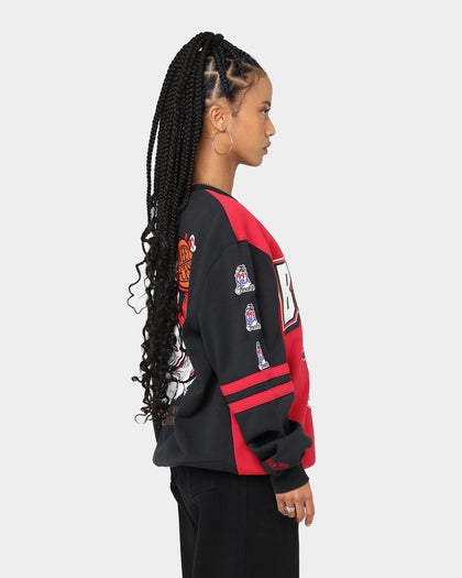 Mitchell & Ness Chicago Bulls All Over Print Crewneck 2.0 Scarlet