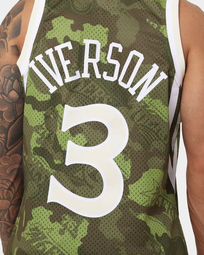 Mitchell & Ness Allen Iverson Philadelphia Sixers '96-'97 Camo Swingman Jersey Green Camo