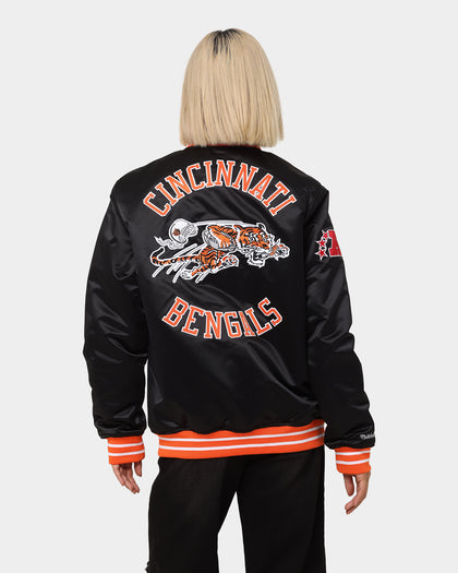 Mitchell & Ness Cincinatti Bengals Heavyweight Satin Jacket Black