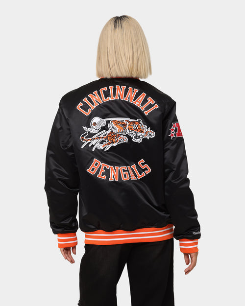 Mitchell & Ness Cincinatti Bengals Heavyweight Satin Jacket Black