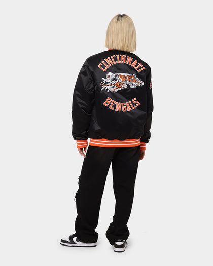 Mitchell & Ness Cincinatti Bengals Heavyweight Satin Jacket Black