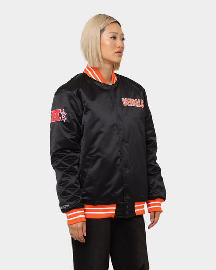 Mitchell & Ness Cincinatti Bengals Heavyweight Satin Jacket Black